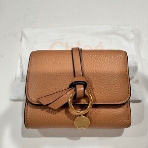 Chloe compact tri fold wallet